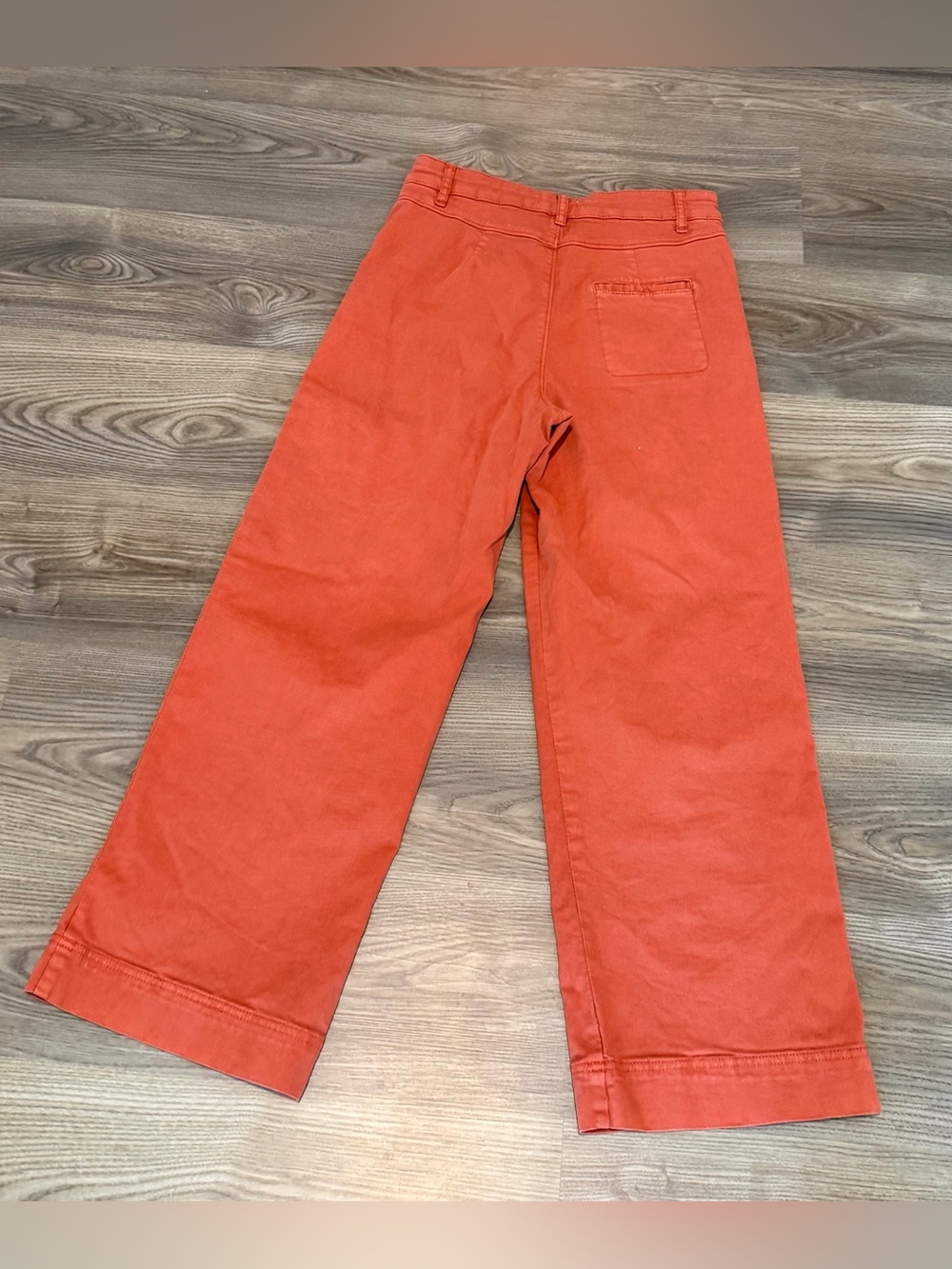 Marine Layer Bridget Crop Pant Wide Leg Patch Pocket Baked Clay Women’s size 6 - Picture 6 of 7